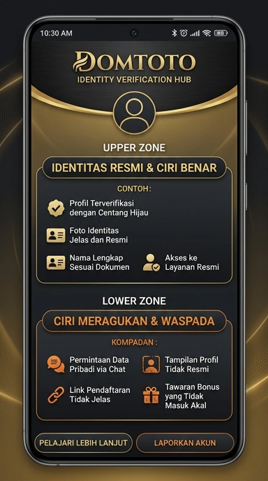 Tampilan kanal resmi domtoto